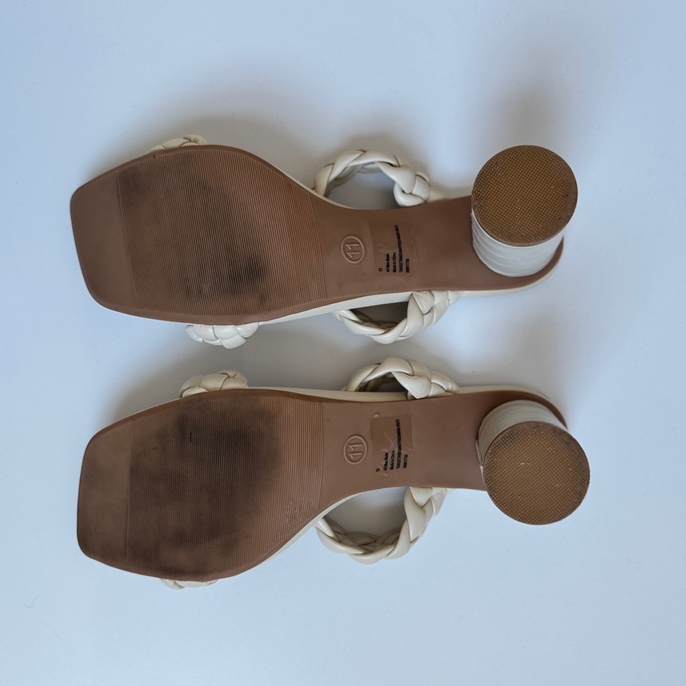 Women's Basil Mule Block Heels - A New Day™ Cream Women's Size 11 - Picture 5 of 7